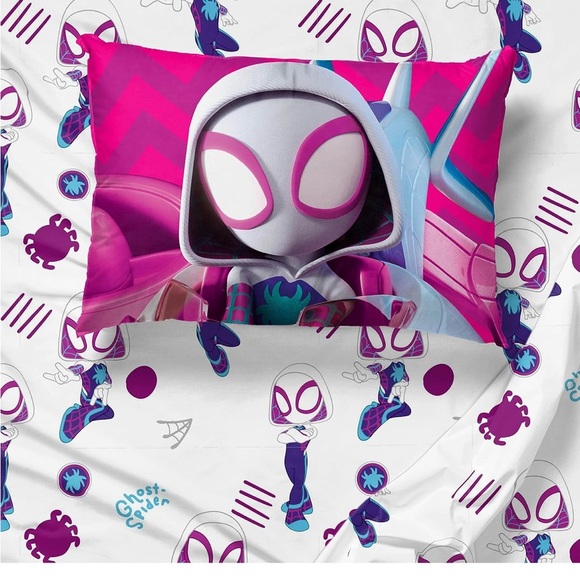NEW Marvel Spider-Man Duvet Cover - Pink and Blue - Picture 3 of 10
